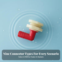 Water Tank Outlet Connector Leak-Resistant Seal Water Tank Connector Easy Installation Bulkhead Fitting for Aquarists, Gardeners, Hydroponics