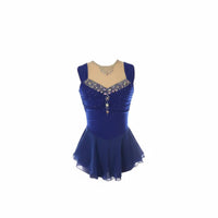Skating Performance Costume Flared Skirt Ice Dance Dress Stretch Material