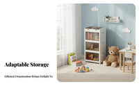 Foldable Design Foldable Double-Door Cabinet Multifunctional Household Storage Large Capacity Shelf Organizer Easy Assembly for Home Organizers, Families, Homeowners, Playroom, Living Room, Bedroom, Bathroom