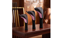 3 Pieces Long-Lasting Golf Club Head Covers Breathable Golf Headcovers with Knit Shaft Thick Wood Headcovers Lightweight for Golfers