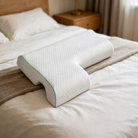 Contoured Memory Foam Sleeping Pillow Textured Side-Lying Support Pillow