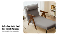 Foldable transformable Sleeper Chair 2-in-1 Design Fold-extendable Armchair Bed Adjustable Backrest Space-Saving Furniture Sturdy Frame for Small Apartment Dwellers, Students, Homeowners, Living Room, Bedroom, Home Office