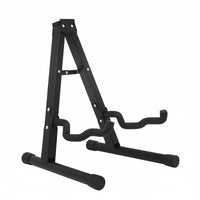 V-Shaped Guitar Stand Foldable Electric Guitar Floor Stand Cushioned Padding Portable Instrument Holder for Bassists, Artists