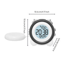 Large Digits Vibrating Alarm Timekeeper Vibration Pad Twin-Bell Bell Alarm Timekeeper White Timepiece