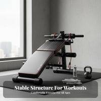 Long-Lasting Steel Frame Sit-up Dumbbell Bench Heavy Duty Home Gym Equipment Full Body Workout Strength Training Gear High-Density Foam Padding