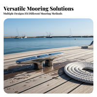 Short Leg Rope Cleat Stainless Steel Projection Cleat Strong Duty Dock Tie Down Anti-Rust High Polish Finish