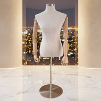 Dress Form Mannequin with Arms Articulated Mannequin Torso with Arms Freestanding Female Torso Display for Boutiques, Photo Studios