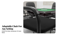 High-Resilience Cushion Mahjong Chair Reinforced Legs Padded Backrest Armchair Variety of Design S Metal Frame Utility Chair for Adults, Seniors, Restaurant Owners, Game Room, Home