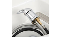 Chrome Finish Shampoo Bowl Faucet Kit Long-Lasting Brass Construction Salon Sink Sprayer Hose Set for Barbers
