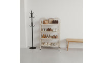 4-Tier Shoe Rack Space-Saving Design Freestanding Shoe Shelf for Entryway, Closet, Dorm Room