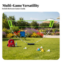 Foldable Portable Badminton Net Easy Setup Freestanding Badminton Net Quick Installation Outdoor Game Compact Storage for Children, Families, Beginners, Indoor, Backyard, Park, Driveway