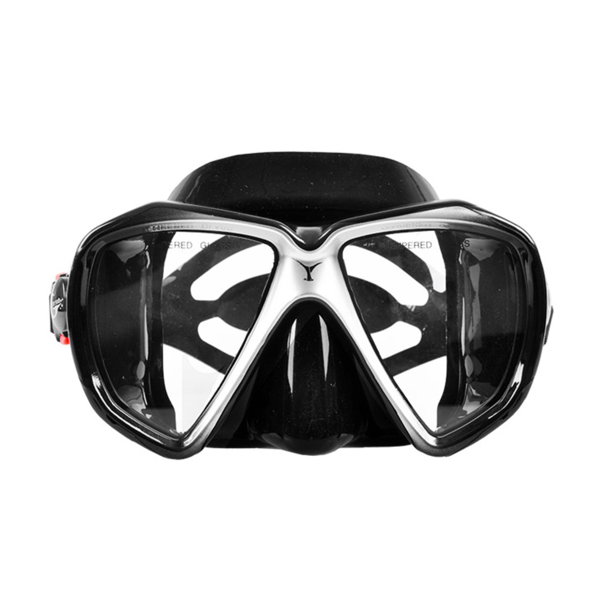 Diving Facepiece with Hardened Glass Leak-Watertight Two-Lens Underwater Eyewear Anti-Fog Goggles for Snorkelers, Swimmers, Snorkeling, Sea