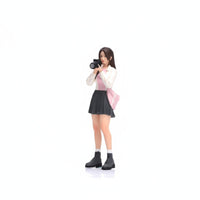 Detailed Female Photographer Figurine Handmade Standing Decorative Woman with Camera Figurine Miniature Woman Statue