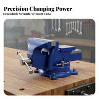 Blue Painted Workholding Tool Secure Grip Heavy Duty Bench Vise