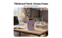 Space-Saving Expandable Bookend Multi-Functional Expandable Book Rack Sturdy Desktop Storage Adjustable for Students, educators, Readers, Desk, School, Study Room, Library