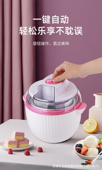 Compact Automatic Ice Cream Maker for Home Use, 1.5L, EU Plug