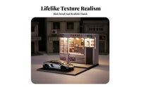 1:64 Scale Building Model With Lights Sand Table Architectural Model Detailed Miniature Cityscape Photography Prop for Collectors, Collection Showcase
