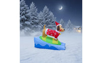 Christmas Inflatable Dachshund Lighted Inflatable Dachshund Festive Yard Decoration for Homeowners, Families