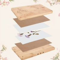Wooden Flower Presser DIY Flower Presser with Hand Knob Absorbent for Crafters