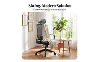Ergonomic ofsign Highspine Reclining Mesh Chair Lumbar Support Gaming Seat Adjustable Headrest Office Furniture sturdy Duty for Remote Workers, viofo game enthusiasts, Stuofnts, Study Room