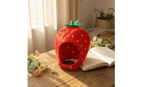 Soft Strawberry Hat Cute Strawberry Hat with Chin Strap Funny Headwear Novelty for Cosplayers, Cosplay, Costume Parties, Photo Shoots