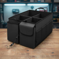 Large Capacity Foldable Car Trunk Organizer Heavy Duty Collapsible Trunk Organizer Reinforced Handles Car Boot Tidy Non-Slip Bottom for Road Trips