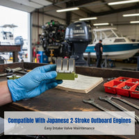 Intake Valve Assembly for Outboard Engine, Engine Component, Compatible with Marine 2-Stroke Engines, Precise Metal Construction