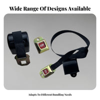 Self-Retracting Cargo Strap Heavy Duty Self-Retracting Lashing Strap Knot Automatic Fastening Strap Belt for Truck Drivers, Trailer, Moving, Car Trunk