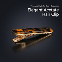 Acetate Hair Clips for Women, Geometric Pattern Set for Bangs Styling, Side Accessories for Young Ladies