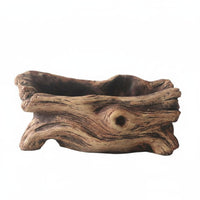 10 Pieces Rustic Natural Look Cement Succulent Pot Decorative Tree Root Planter Handmade Design Cement Planter Drainage Hole for Balcony