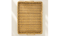 Wicker Serving Basket with Handles Rectangular Wicker Tray with Handles Versatile Rectangle Serving Tray for Hosts, Bakery, Kitchen