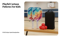 Indoor & Outdoor Use Kids Pickleball Paddle Easy to Learn Pickleball Paddle Anti-Slip Sweat-Absorbent Grip for Family, Backyard, Park, Beach