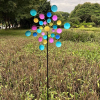 Colorful Garden Kinetic Garden Ornament Vibrant Colors Colorful Metal Wind