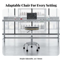 Adjustable Swivel Stool Easy to Clean Adjustable Wheeled Stool High Weight Capacity Commercial Seating for Technicians, Students, Workshop, Bar, Salon