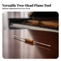 Hollow Socket Tips Double-Ended Piano Wrench Non-Slip Grip Stainless Steel Piano Wrench