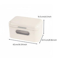 Metal Food Container with Window Extra Large Capacity Coffee Tea Storage Organizer Great Gift Idea Home Kitchen Countertop