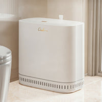 Push Button Trash Can Narrow Wastebasket Space-Saving for Toilet Side, Kitchen