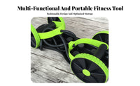 Foldable Design Ab Roller with Resistance Bands Portable Rebound Abdominal Wheel Multi-Functional for Beginners, Home Gym, Travel