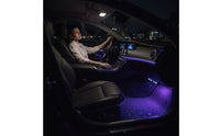 2 Pieces Multicolor Car Ambient Light with Sensor Dynamic Modes Car Light Kit with Controller Control Bright Soft for Drivers