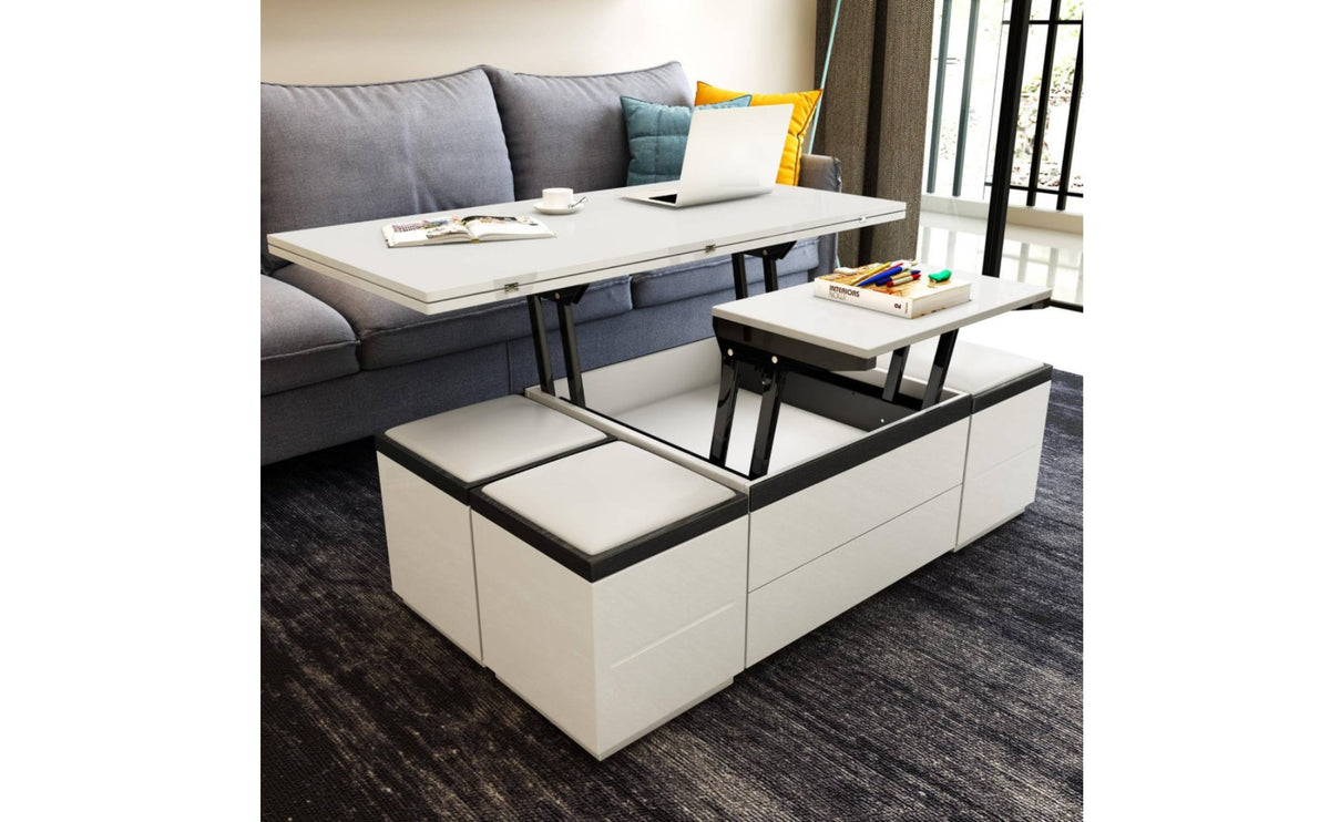 Multi-Functional Coffee Table Lift Mechanism Heavy Duty Hydraulic Table Lifting Frame Space-Saving Gas Shock Absorber Folding Hinge Rust-Resistant for DIY Enthusiasts