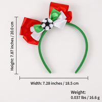 Football Headband with Bow for Party, Sports Themed Decoration, Butterfly Soccer Stadium Cheering Celebration
