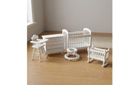 5 Pieces Dollhouse Nursery Set Wooden Closet Cute Toy for Collectors, Hobbyists