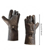 Top-Grain Livestock Handling Gloves Double-Layer Long Sleeve Gauntlet Gloves Thickened Hand Protection Extended Cuff
