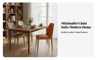 Upholstered Wooden Chair Solid Wood Frame Keyhole Back Dining Chair Unique Rear Design Household Furniture for Adults, Kitchen, Hotel, Living Room