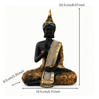 Buddha Statue Tabletop Thai Buddha Statue Decorative for Living Room, Entryway