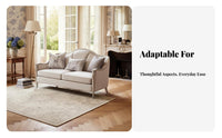 3 Pieces 3 Piece Wooden Frame Couch Set Light Luxury Design Lounge Suite North American design Household Furniture for Families, Living Room, Reception Area