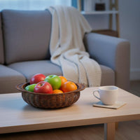 Multifunctional Double Ear Basket Tray Easy to Carry Woven Bread Basket Decorative for Living Room, Tabletop, Bakery Display
