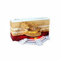 Intricate Cut-out Design Chinese Temple 3D Notepad Unique Gift 2024 Dragon Year Calendar Block Cute Stationery for Students, Workspace, Home