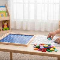 Early Learning Educational Counting Board Paint Wooden Hundred Board 1-100 Number Grid Game for Preschoolers, Kids, Toddlers, Homeschool, Classroom