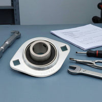 Triangular Flange Bearing Silver-Toned 3-Bolt Flange Bearing for Machinery